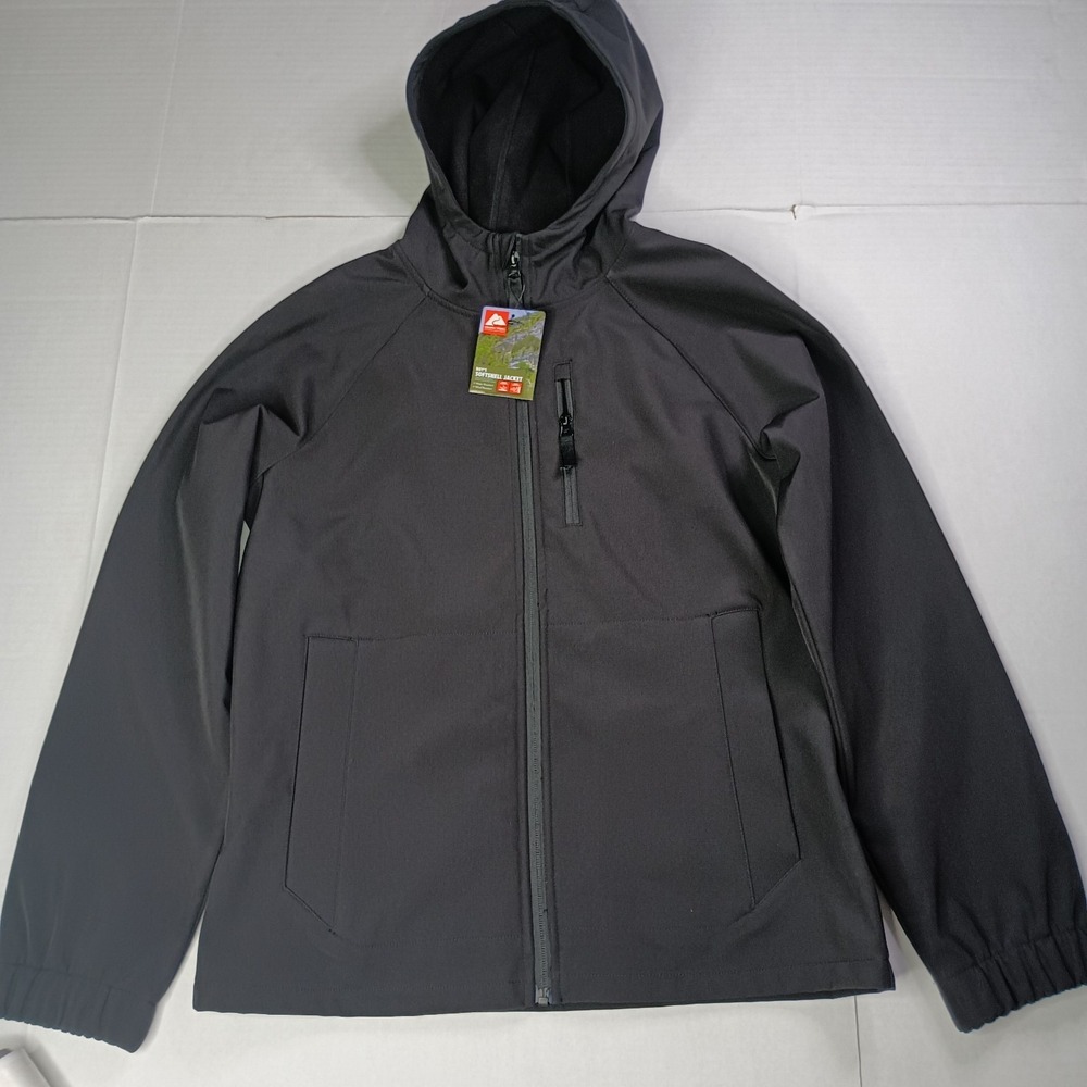 NWT Ozark Trail Softshell Jacket Boy's Size 2XL XXL (18) Black Pockets